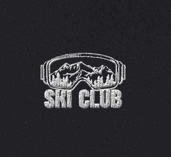 Ski Club microfleece vest, embroidered