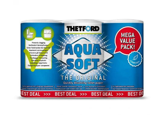 Aqua Soft Toilettenpapier 6 Rollen