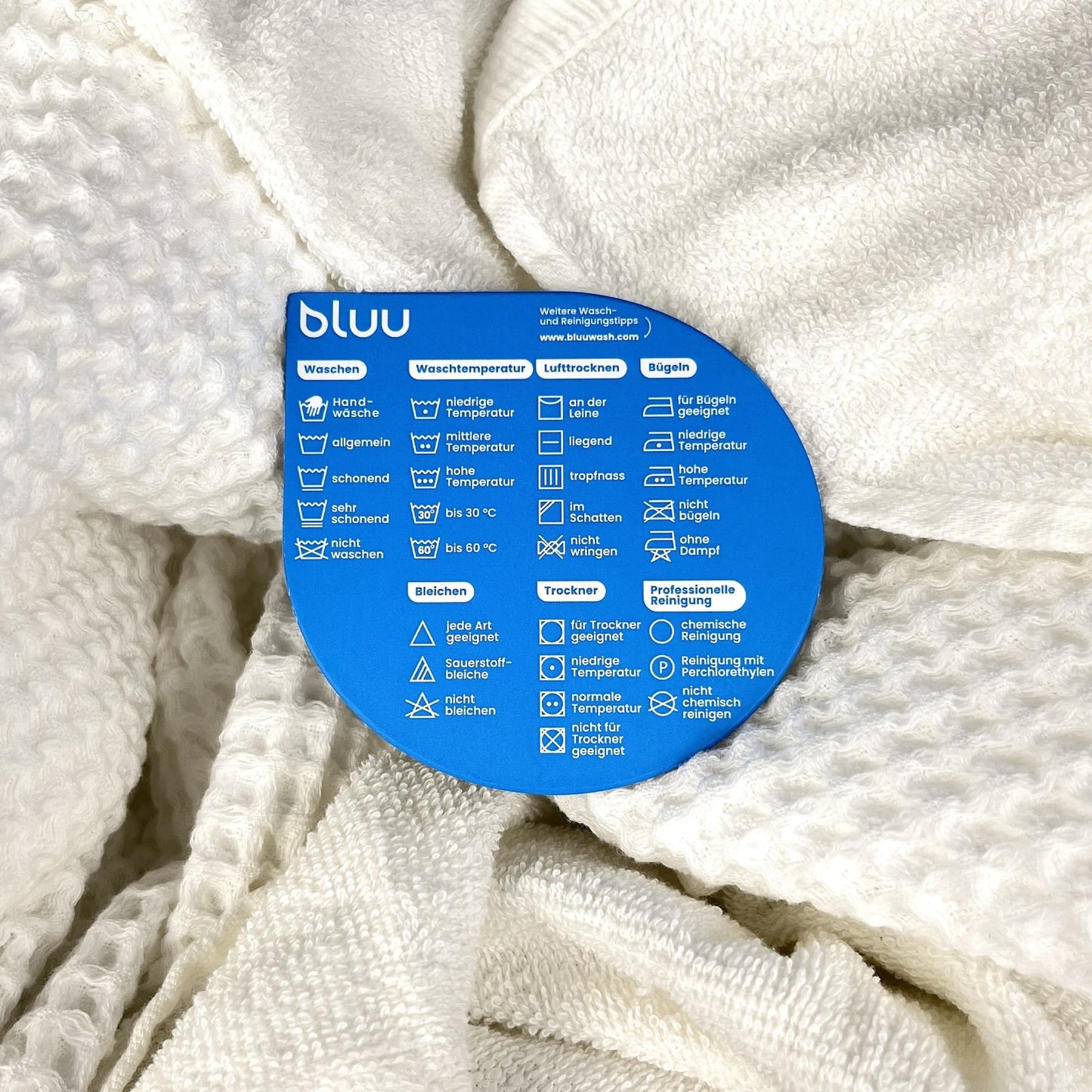 bluu Wash Guide – Magnet mit Waschsymbolen