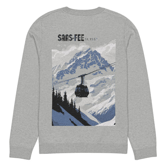 Strickpullover Saas Fee Ski Club Grau