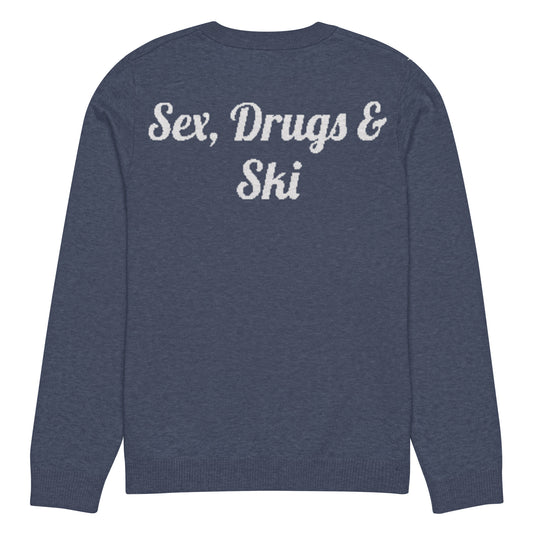 Strickpullover Sex, Drugs and Ski Club Navy