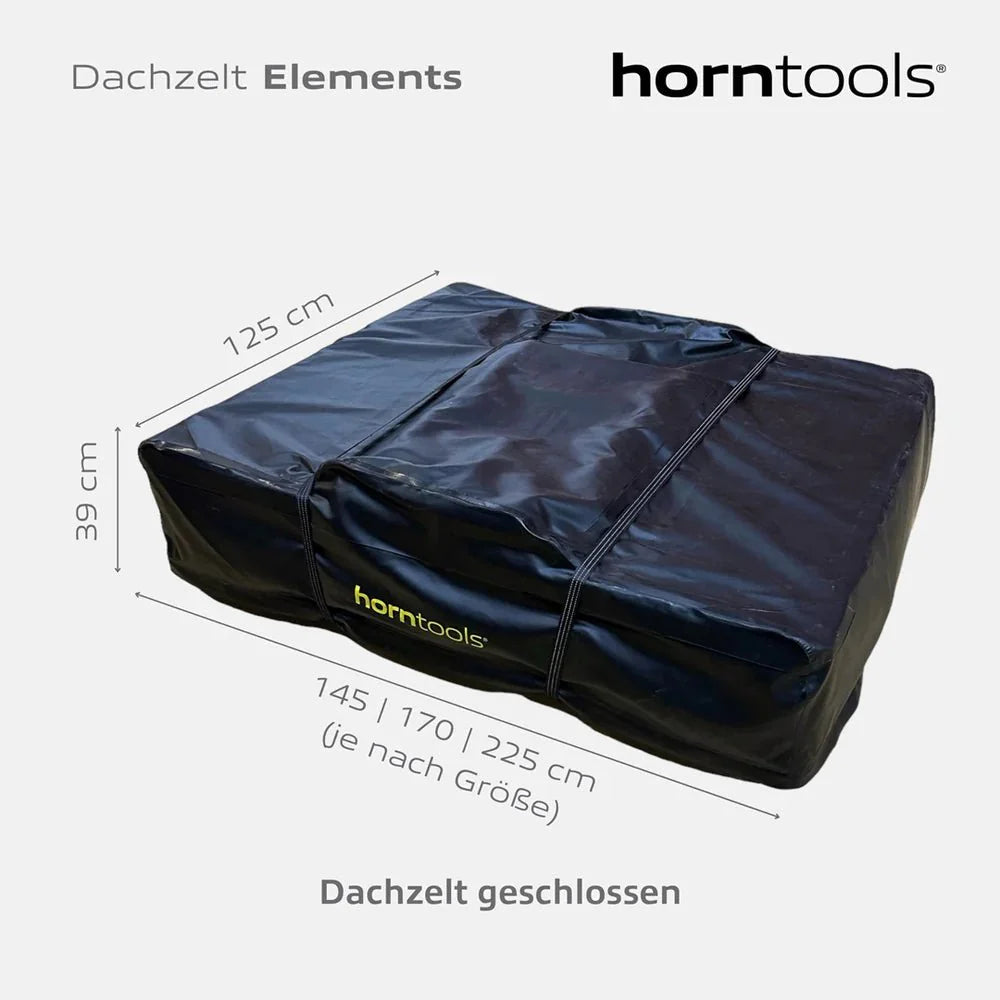 Dachzelt Elements Stone - 140cm mit Vorzelt