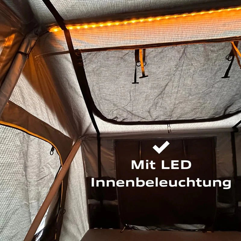 Dachzelt Elements Stone - 165cm mit Vorzelt