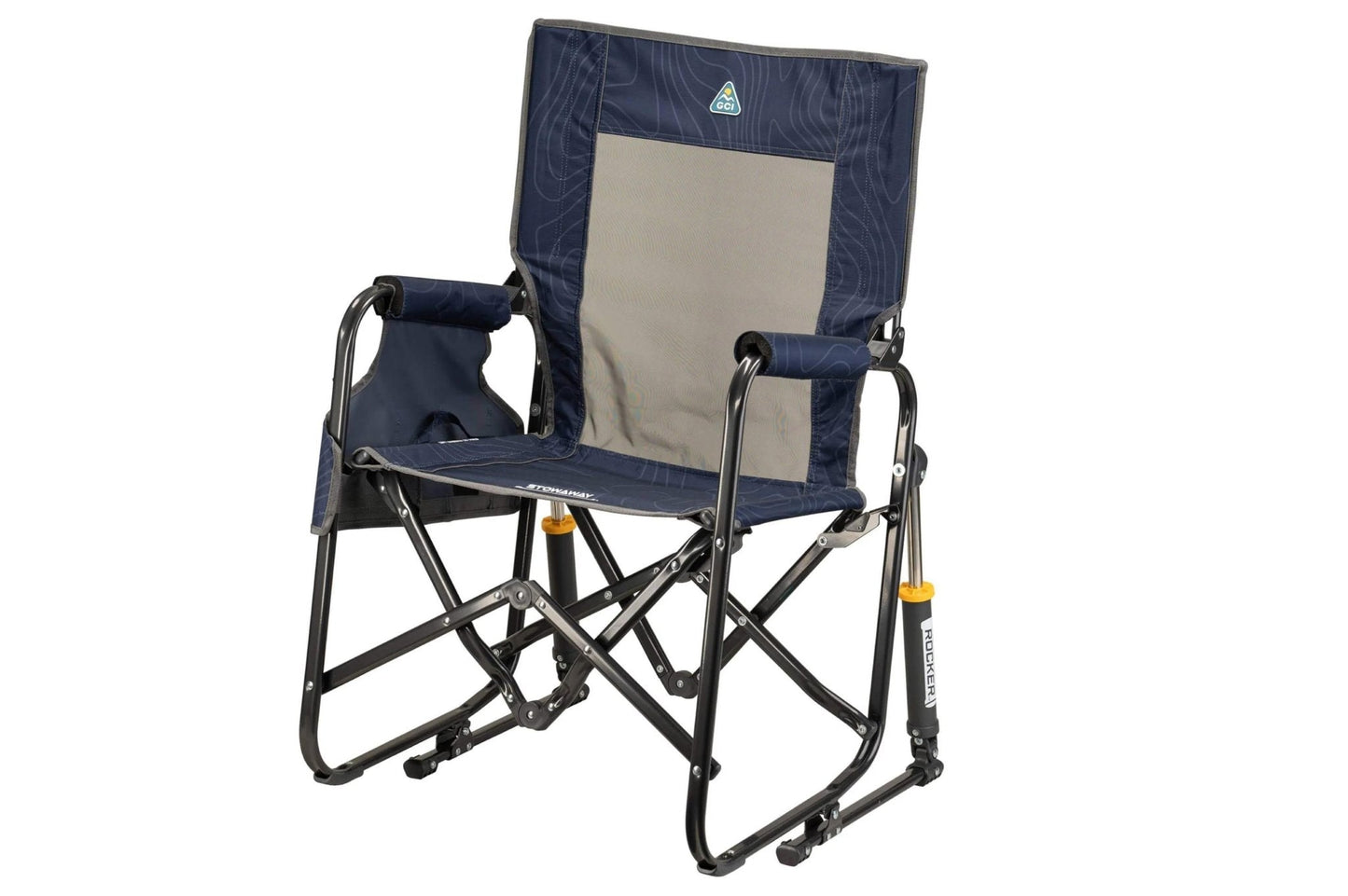Stow Away Rocker  navy topo