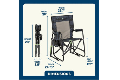 Stow Away Rocker  navy topo