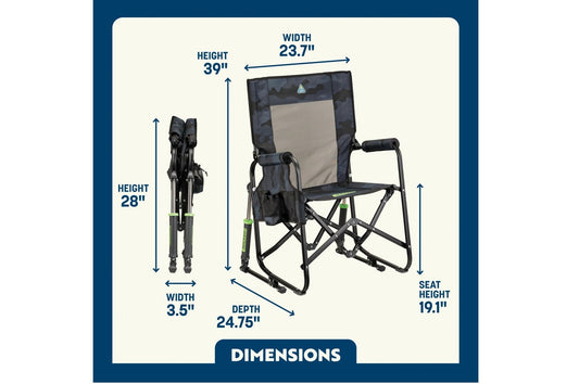 Stow Away Rocker  navy topo